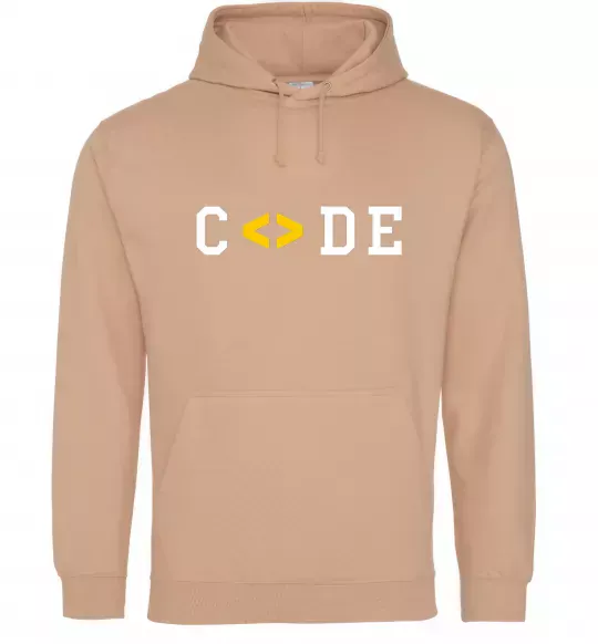 Женская толстовка (худи) Code word Песочный фото