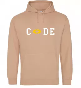 Женская толстовка (худи) Code word Песочный фото