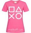 Женская футболка Play station Ярко-розовый фото
