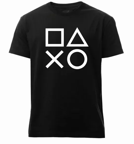 Чоловіча преміум футболка Play station Чорний фото