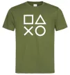 Мужская футболка Play station Оливковый Мужская футболка Play station Оливковый фото