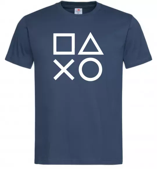 Мужская футболка Play station Темно-синий фото