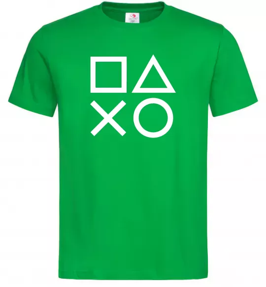 Мужская футболка Play station Зеленый фото