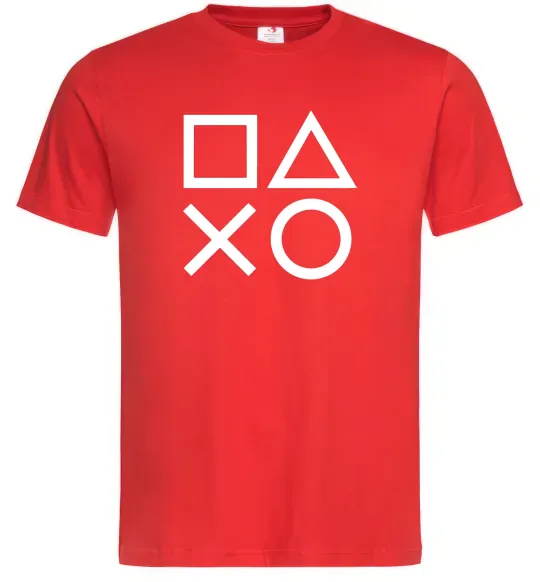 Мужская футболка Play station Красный фото