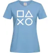Жіноча футболка Play station Блакитний Жіноча футболка Play station Блакитний фото
