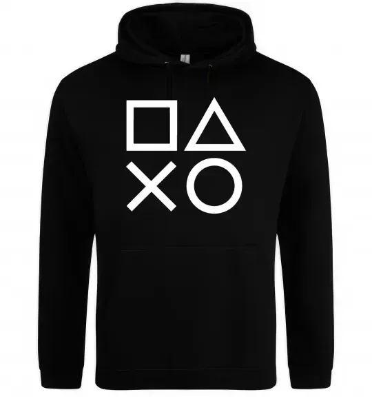 Чоловіча толстовка (худі) Play station Чорний фото