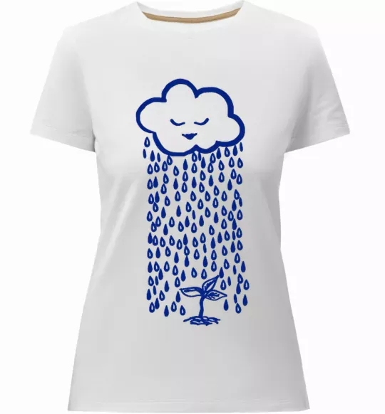 Жіноча преміум футболка Rain Білий фото