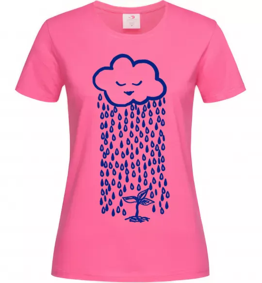 Жіноча футболка Rain Яскраво-рожевий фото