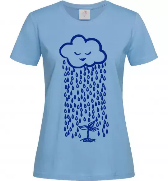 Жіноча футболка Rain Блакитний фото
