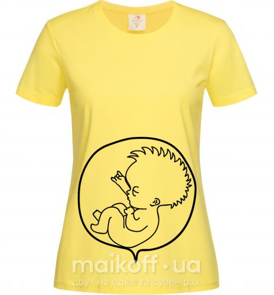 Жіноча футболка Rock baby Лимонний фото