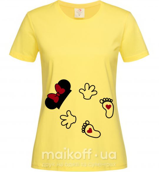 Жіноча футболка Minnie baby Лимонний фото