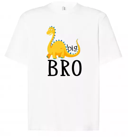 Футболка Оверсайз Dinosaur big bro Білий фото