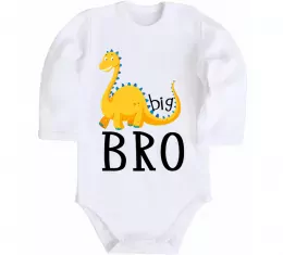 Детский боди Dinosaur big bro Белый фото
