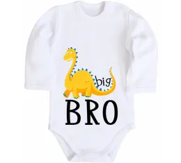 Детский боди Dinosaur big bro Белый фото