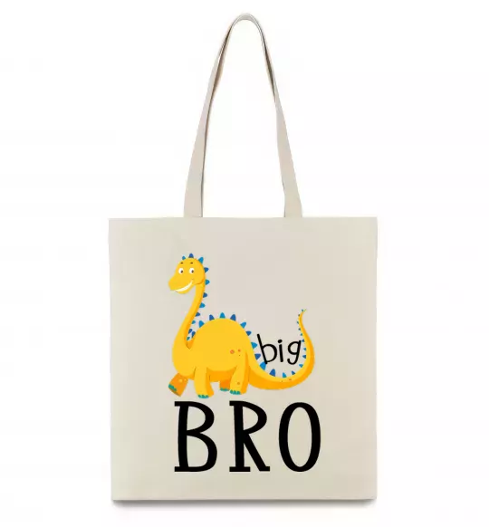 Еко-сумка Dinosaur big bro Бежевий фото