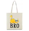 Еко-сумка Dinosaur big bro Бежевий фото