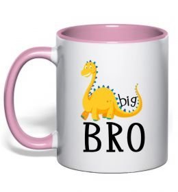 Чашка з кольоровою ручкою Dinosaur big bro