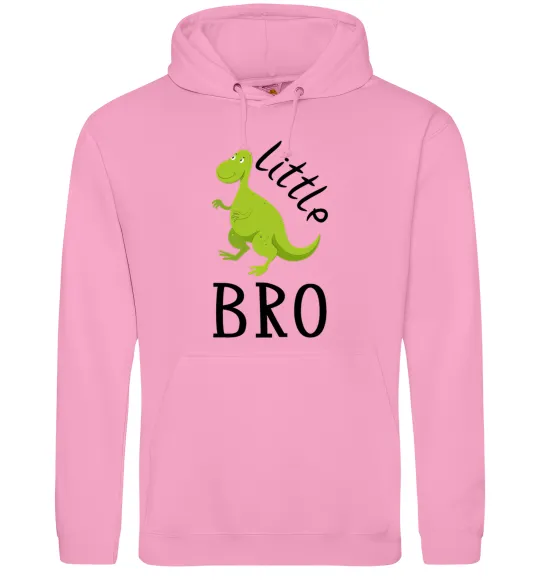 Мужская толстовка (худи) Dinosaur little bro Розовый фото
