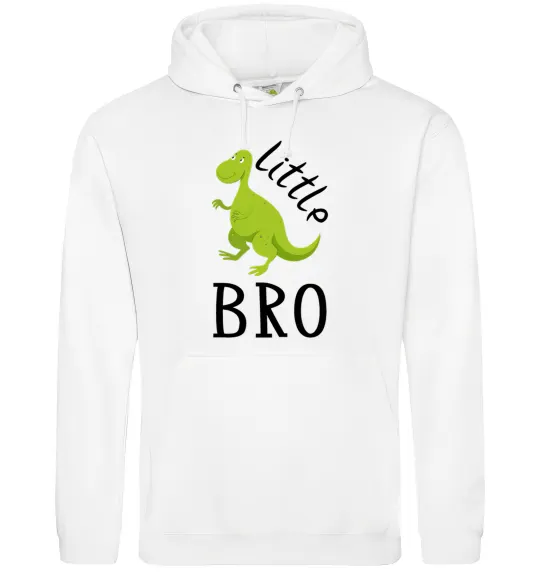 Чоловіча толстовка (худі) Dinosaur little bro Білий фото