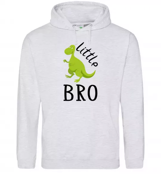 Чоловіча толстовка (худі) Dinosaur little bro Сірий меланж фото