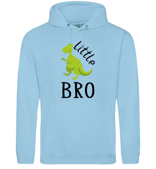 Мужская толстовка (худи) Dinosaur little bro Голубой фото