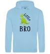 Мужская толстовка (худи) Dinosaur little bro Голубой фото