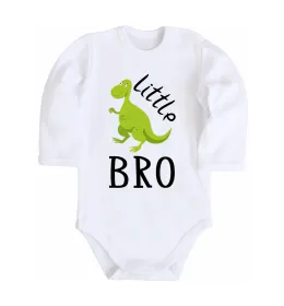 Дитячий бодік Dinosaur little bro Білий фото