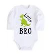 Детский боди Dinosaur little bro Белый фото
