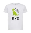 Детская футболка Dinosaur little bro Белый фото