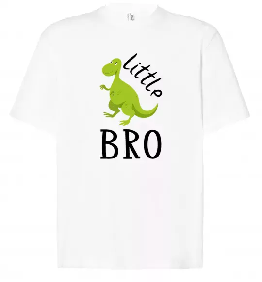 Футболка Оверсайз Dinosaur little bro Белый фото