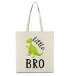 Еко-сумка Dinosaur little bro Бежевий фото