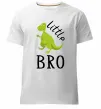 Чоловіча преміум футболка Dinosaur little bro Білий фото