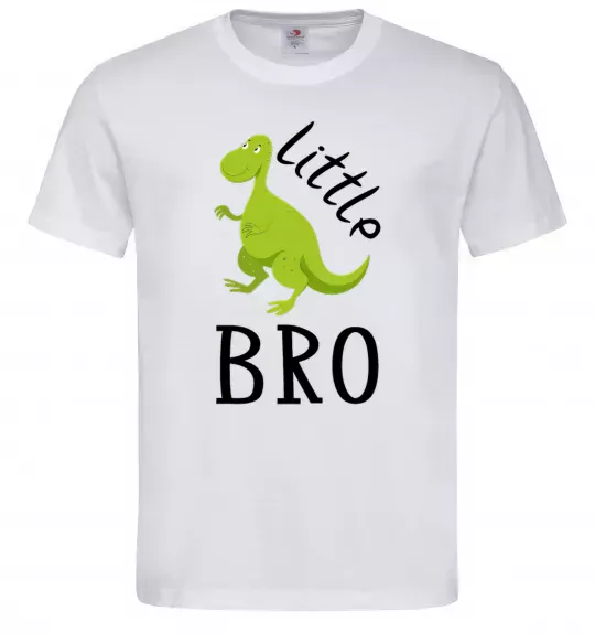 Чоловіча футболка Dinosaur little bro Білий фото