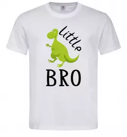 Мужская футболка Dinosaur little bro Белый фото