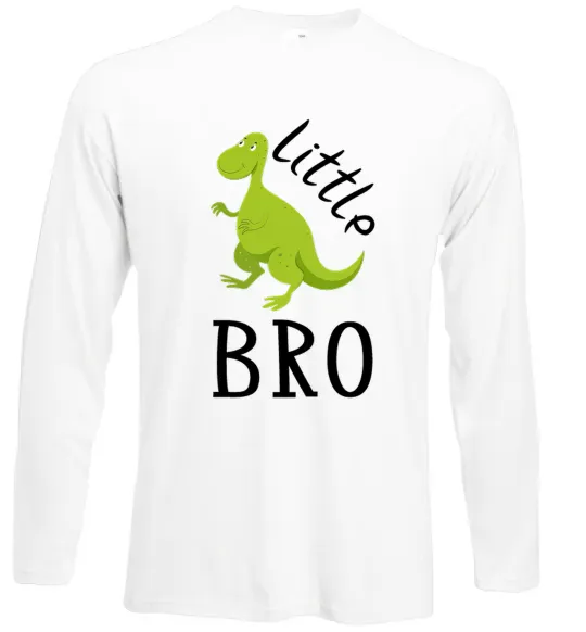 Лонгслів Dinosaur little bro Білий фото