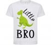 Детская футболка Dinosaur little bro Белый фото