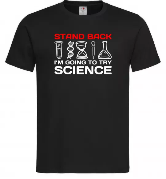 Чоловіча футболка Stand back Чорний фото