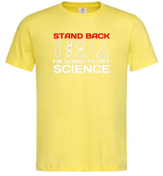 Чоловіча футболка Stand back Лимонний фото