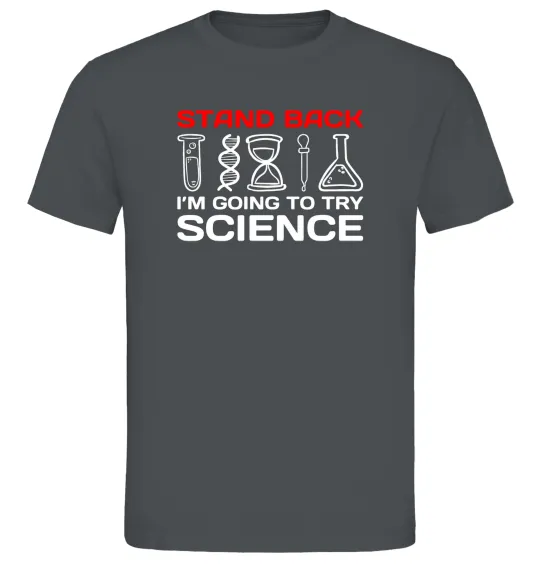 Чоловіча футболка Stand back Графіт фото