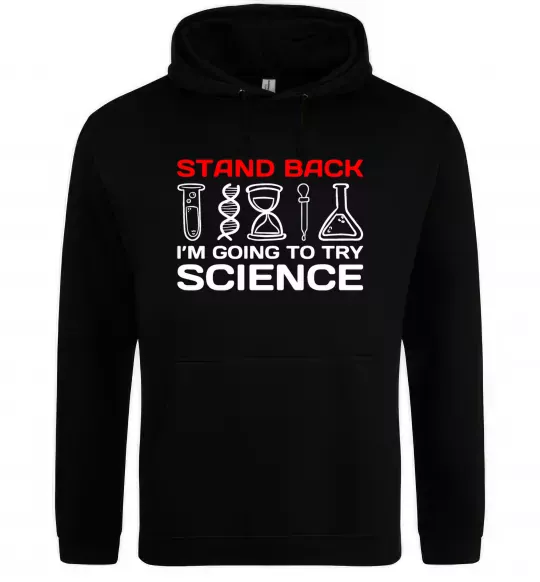 Мужская толстовка (худи) Stand back Черный фото