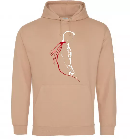 Женская толстовка (худи) Superman shadow Песочный фото