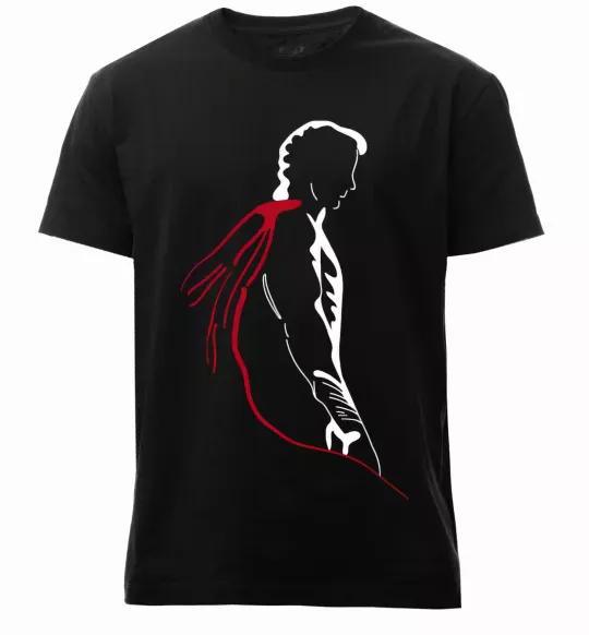 Мужская премиум футболка Superman shadow Черный фото