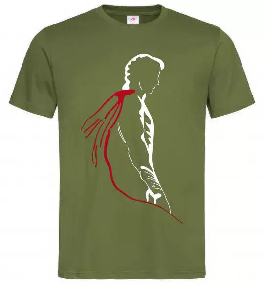 Мужская футболка Superman shadow Оливковый фото