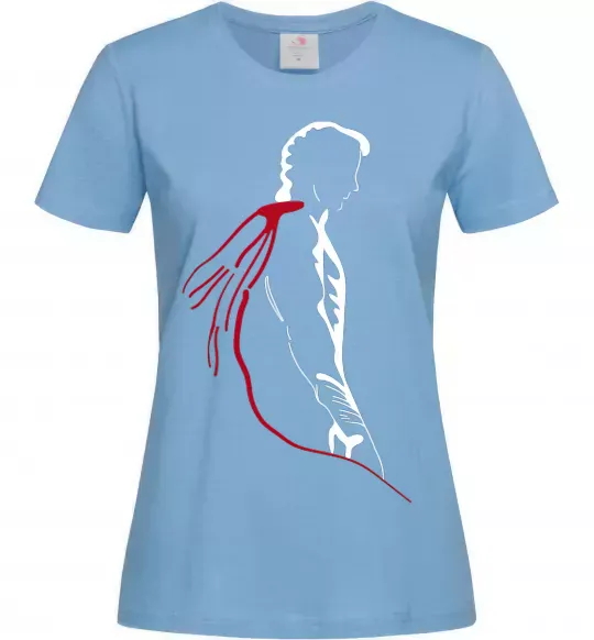 Жіноча футболка Superman shadow Блакитний фото