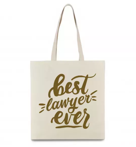 Эко-сумка Best lawyer ever Бежевый фото