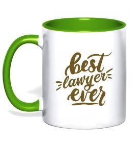 Чашка с цветной ручкой Best lawyer ever