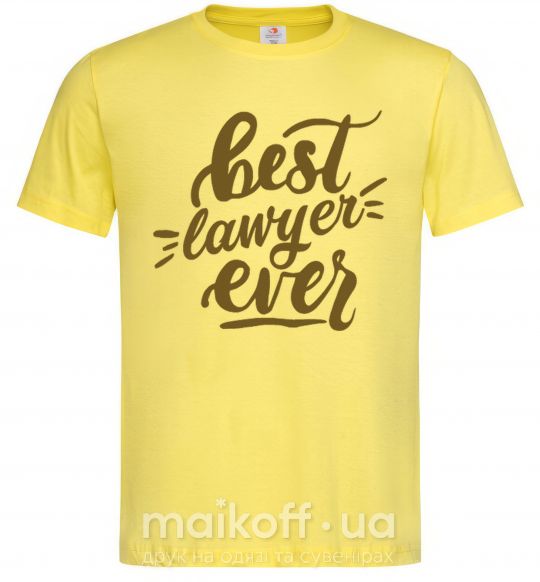 Мужская футболка Best lawyer ever Лимонный фото