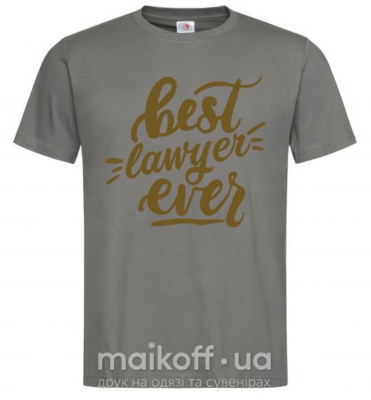 Чоловіча футболка Best lawyer ever Графіт фото