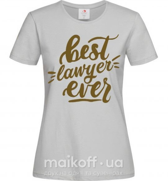 Жіноча футболка Best lawyer ever Сірий фото