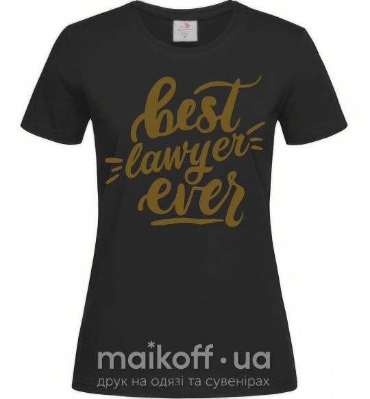 Женская футболка Best lawyer ever Черный фото